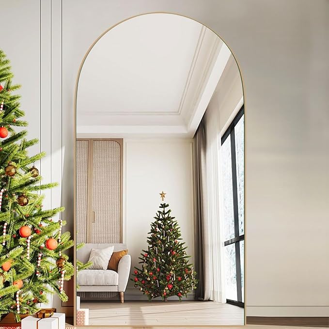 71"x28"Floor Mirror Full Length,Arched Full Length Mirror with Stand,Full Body Mirror,Hanging or Large Leaning for Bedroom Living Room Gold
