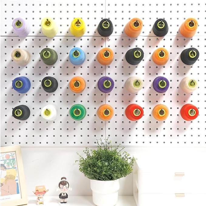HUHOLE Pegboard Hooks 6 Inch 50PC, Ideal Garage Organization, Wall Storage Tool Organizer, Fit 1/4" 1/8" Peg Board with Plastic Tip (Silver, 6 Inch)