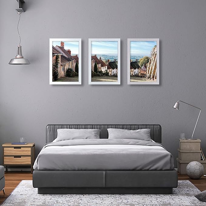 VCK 13 by 19 Poster Frame in White with Polished Plexiglass Set of 5 Horizontal and Vertical Formats with Included Hanging Hardware