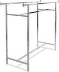 Econoco - Adjustable Double Bar Rectangular Hangrail Rack in Chrome
