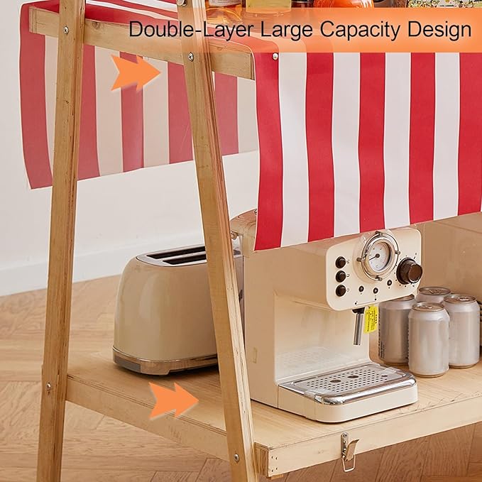 Movable Stall Display Stand, Foldable Vending Stand Kiosk Display Trolley with Canopy, Portable Food Cart, for Selling Snacks/Sweets/Toys, Multiple Colors(Dark Green A,140 * 190cm)