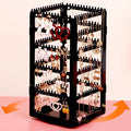 360° Rotating Jewelry Organizer Stand with 5 Layers,Acrylic Earring Holder Organizer Stand,228 Holes and 232 Grooves for Studs,Dangly Earrings,Chains,Bracelets,Necklace