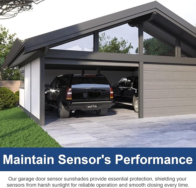 Garage Door Sensor Sun Shade Protector, Garage Door Safety Sensor Sun Shield Cover Sunlight Cover Compatible with Linear Garage Door Sensors HAE00002 LSO50 LDO33 LDO50 (2 Pack)
