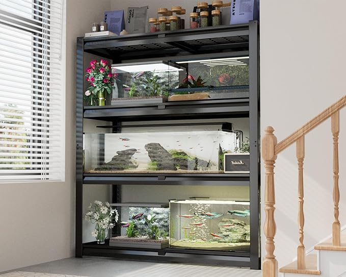 PrimeZone Heavy Duty Garage Shelving 2200 LBS 4 Tier Heavy Duty Storage Shelves Adjustable Industrial Metal Wire Shelf Unit for Garage,Basement,Pantry,Warehouse,Commercial,40" W X 20" D X 60" H 4Pack