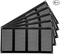 Repa Market 5-Pack Air Vent Cover 16x8 Inch (Outer Dimensions) Black Galvanized Steel Louvered Grill Cover with Mesh Screen/Wall or Ceiling Vent/HVAC Register for Indoor and Outdoor Ventilation