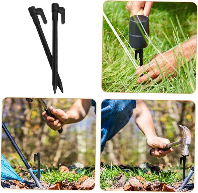 10pcs Wind-Resistant Plastic Beach Tent Stakes for Sand Camping Ground Anchors Outdoor Rug Pegs for Gardening Hiking and Tarp Stabilization