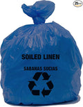 RESILIA Heavy Duty Soiled Linen Bags - Hospital Waste Disposal, Laundry Bag, Trash Liner, Sanitary Storage, OSHA Approved, Dark Blue, 33 Gallon, 29" W x 43" L, 1 Mil, 0.001 Inch, 25 Bags, Made in USA