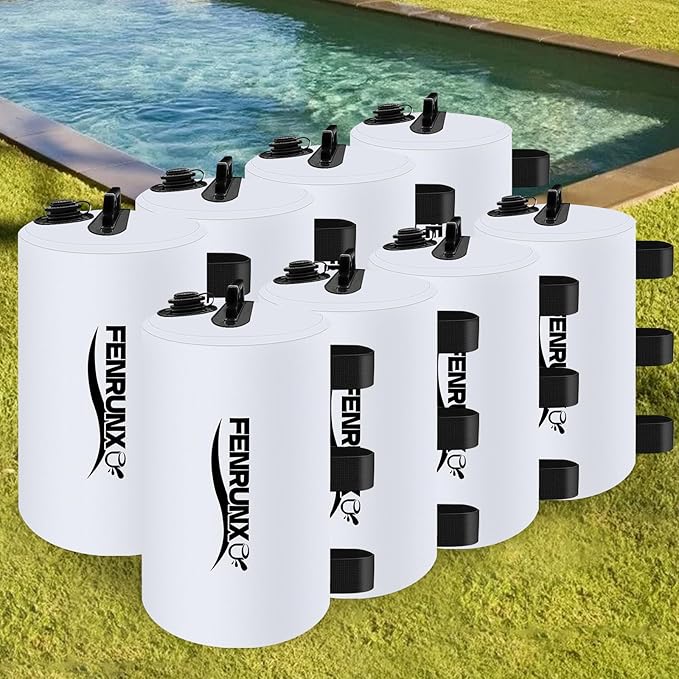 Canopy Water Weight Bag,176 LBS Gazebo Tent Water Weights Set of 8 Leg Weights for Carport, Pop Up Canopy,Tent,Gazebo,White
