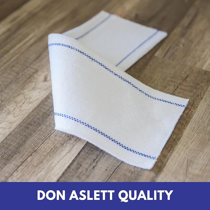 Don Aslett Disposable Mop Pads (18", 10-Pack) 5-inch Wide Replacement Floor Mop Pads for Wet or Dry Multi Surface Cleaning | Extra Thick Single-Use Mop Pad Refills for Cleaning Dust and Pet Hair
