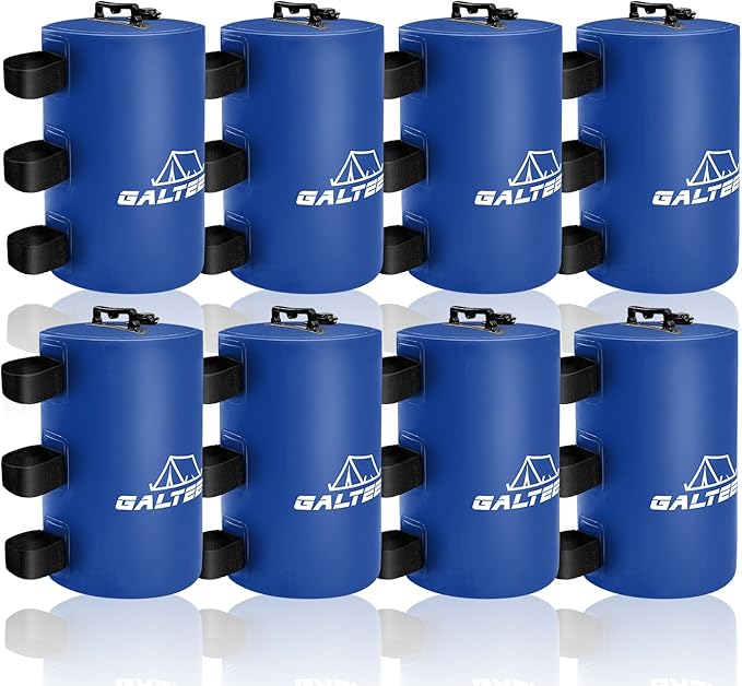 Canopy Water Weights Bag,176LBS Tent Weights Set of 8 Canopy Leg Weights for Pop Up Canopy,Canopies,Tent,Gazebo,Blue,10L/PC
