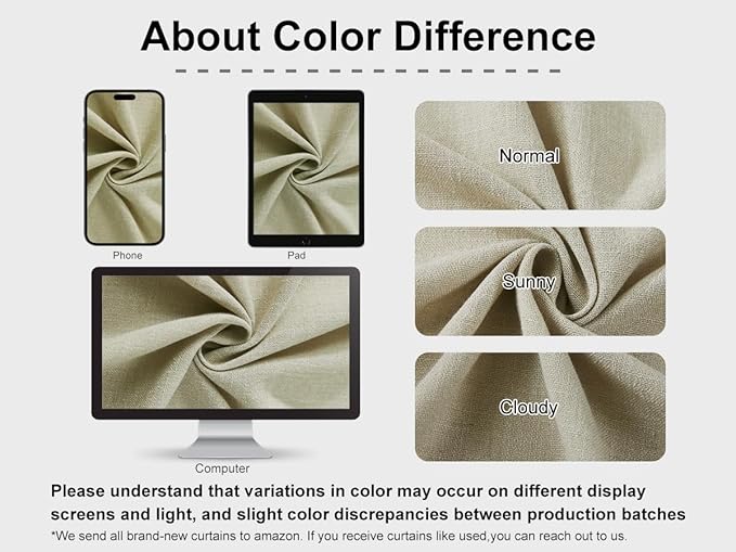 Vision Home Sand Pinch Pleated Semi Sheer Curtains Textured Linen Blended Light Filtering Window Curtains 84 inch for Living Room Bedroom Patio Pinch Pleat Drapes with Hooks 1 Panel 84" Wx84 L