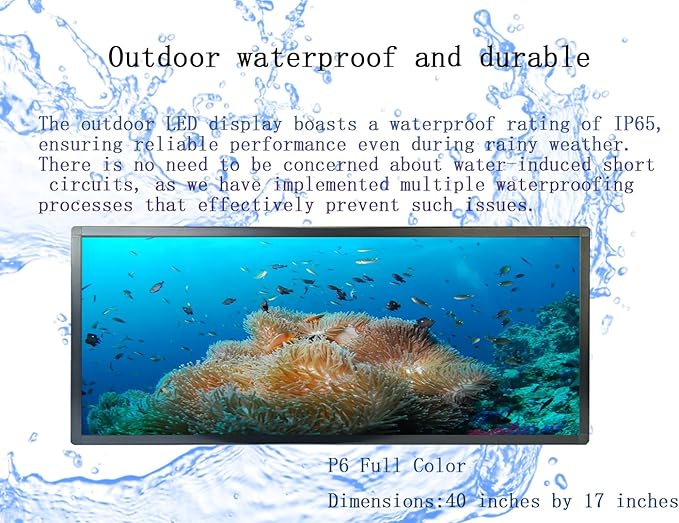 P6(40" * 17") Digital Programmable Scrolling Led Sign Scrolling Outdoor For Business message Board Display Screen Electronic Menu Board Wifi Control Word Light