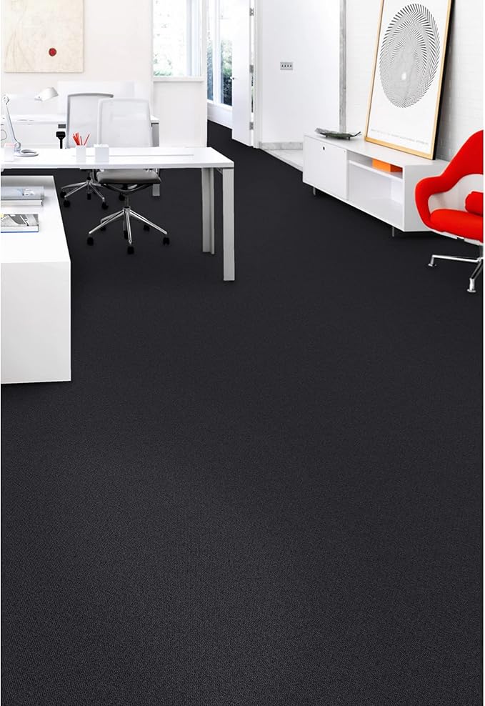 Mohawk Advance 24" x 24" Berber (Loop pile), 0.11" Pile Height, Carpet Tile, Nylon Fiber, Carbon Color, (24 Tiles), (96 sqft/carton)