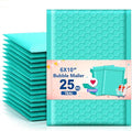 GSSUSA Bubble Mailers 6x10 Padded Envelopes 25 Pack Small Bubble Mailer Shipping Bag Bulk Pack Self Seal Bubble Envelope for Mailing, Packing Business Supplies, Teal 25 Pack