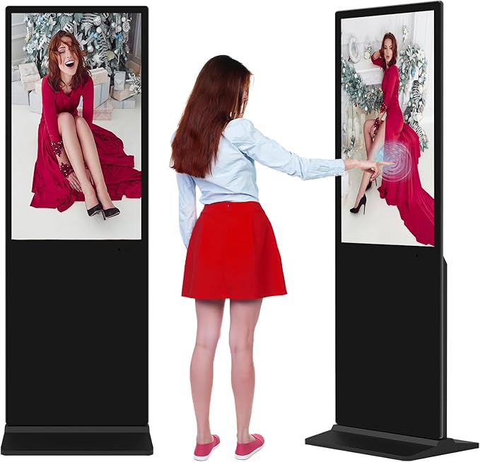 43 in Digital Signage Capacitive Touch Digital Signage Displays,with WiFi USB/APP Software Input Digital Signage Kiosk, Android 11 Digital Signage Player