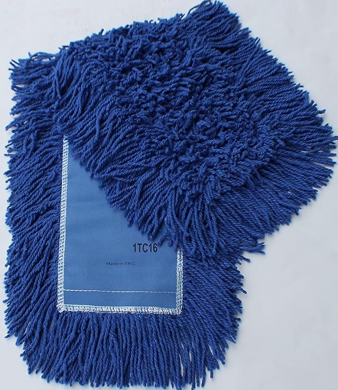 Heavy-Duty Industrial Closed-Loop Dust Mops - 6 Pack (Blue) - 60 Inch