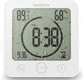 KADAMS Shower Clock Waterproof Bathroom Timer – Digital Wall Clock with Countdown, Magnetic Kitchen Clock with Temperature & Humidity, Suction Cup for Kids Shower Spa Sauna Cook Bath, White