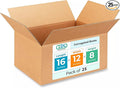 Medium Shipping & Moving Boxes 16"L x 12"W x 8"H (25-Pack) - Extra Strength 200 lb vs Regular - Corrugated Boxes for Packaging Moving and Delivering - Packaging Box - Box to Pack by IDL Packaging