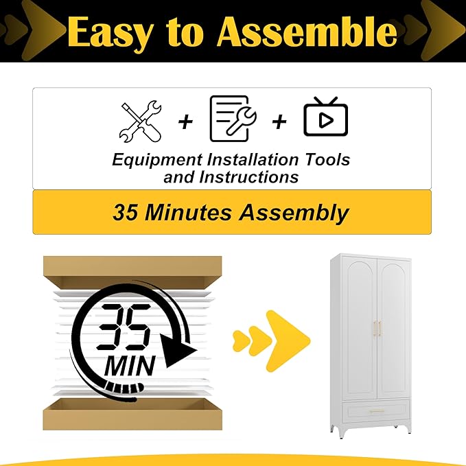 Metal Storage Cabinet with Drawers,75Inch White Pantry Cabinets for Kitchen Storage with 3 Adjustable Shelves,Tall Kitchen Pantry Cabinet for Living Room, Dining Room Office