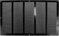 Repa Market Air Vent Cover 20x12 Inch (Outer Dimensions) Black Galvanized Steel Louvered Grill Cover with Mesh Screen/Wall or Ceiling Vent/HVAC Register for Indoor and Outdoor Ventilation