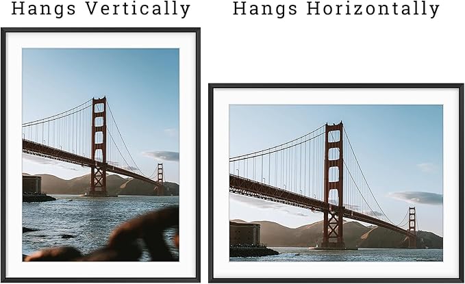 Frametory, 14x18 Metal Picture Frame with Mat for 12x16 Picture & Real Glass, Aluminum Photo Frame Collection (Black, 2 Pack)