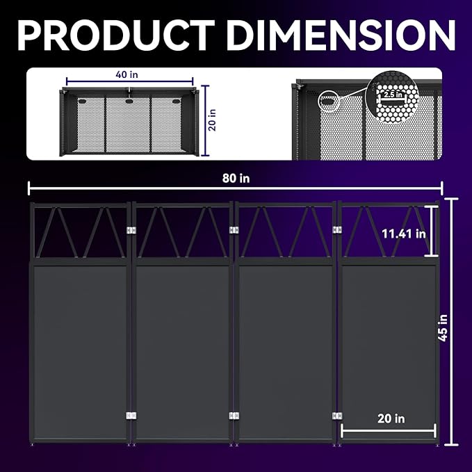 Portable DJ Booth Table,Foldable DJ Table Stand with White & Black Scrim,Adjustable D J Facade Station Triangle Plate Metal Frame with Cable Hole for Private Events, Clubs, Bars