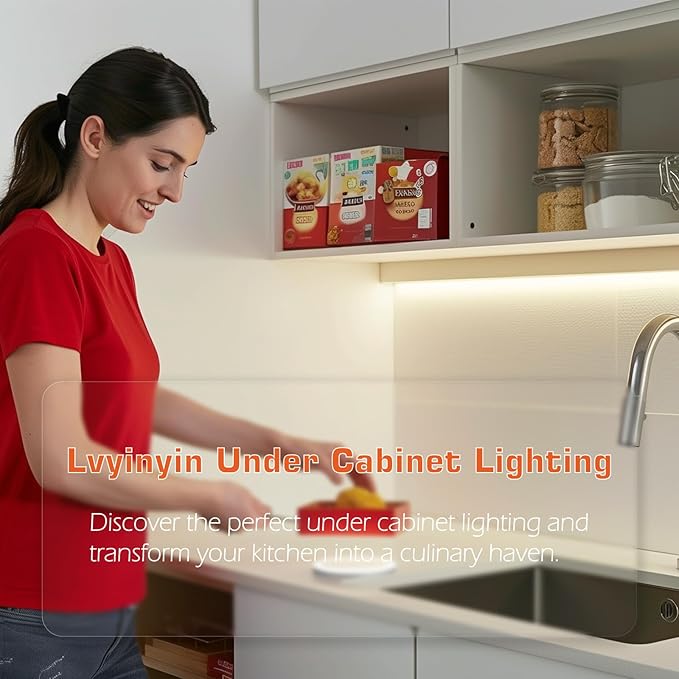 Single Under Cabinet LED Light Bar 12 Inch, Curio Collection Bookshelf Display Accent Lighting, Low Profile, 120 Volt Wall Plugged in, On Off Switch, 2 Light Bars, White Cords, Warm White