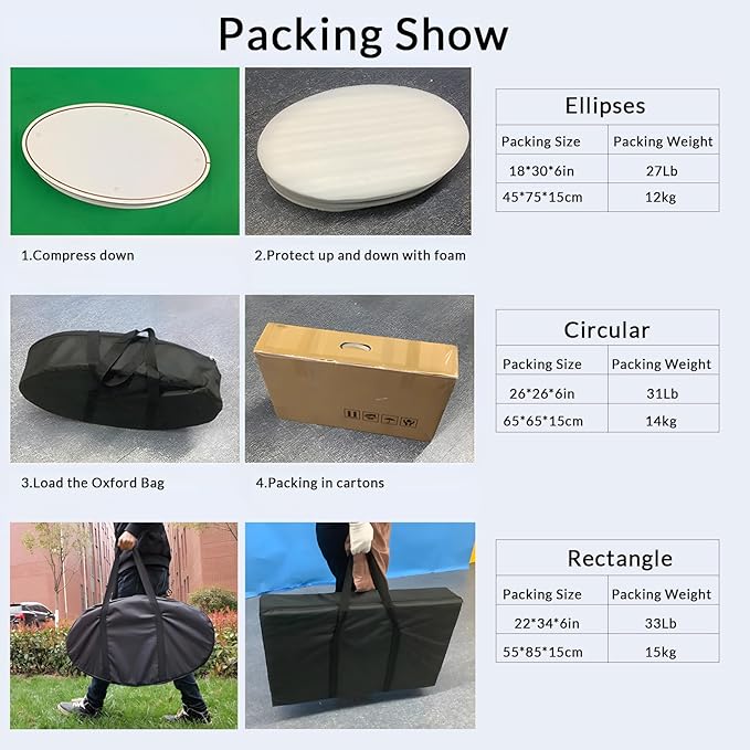 Custom Portable Tradeshow Podium Table Exhibition Counter Stand Booth,Hydraulic lift, Luminescent, Light box(Ellipse)