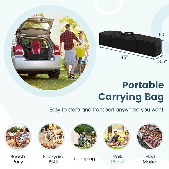 Tangkula 10x9.2 Ft Pop up Canopy with Sidewalls, UPF50+ Outdoor Tent with 8 Stakes, 4 Wind Ropes, Carry Bag, Portable Canopy Tent with Awnings for Camping, Patio, Market