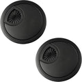 Desk Grommet for Wire Organizer,PC Computer Desk Plastic Grommet Cord, Tidy Cable Hole Cover Organizers,2 Pack (53mm, Black)