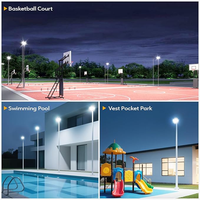 2 Pack LED Flood Lights Outdoor, 200W 20000LM Super Bright Floodlight Outside Work Light with 5.9FT Plug, IP65 Waterproof 6000K Outdoor LED Flood Light for Garage, Yard, Lawn, Garden