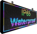 XSGD P10 Programmable Scrolling LED Sign Welcome Led Signs, Outdoor IP65 Waterproof Open Signs for Business, Customizable RGB Fullcolor Led Display, Digital Message Board for Advertising Store Restaurants