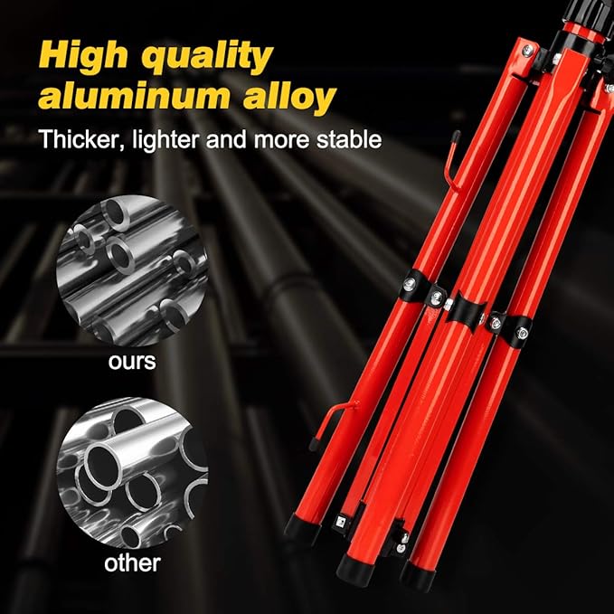 LEDMO 26000 Lumen LED Work Lights on Stand Tripod,200W Bright 2 Adjustable Head Work Floodlights with Individual Switch,IP65 Waterproof Outdoor & Indoor for Job Site Workshop Security Fixture