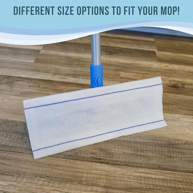 Don Aslett Extra Thick Single-Use Mop Pad Refills (10-Pack) - 5" Wide, Multi Surface Cleaning for Wet or Dry Floors