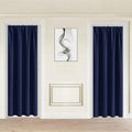 JIUZHEN Blackout Doorway Curtains 80 inch Length - 2 Panels Thermal Insulated Privacy Soundproof Rod Pocket Closet Door Curtains Room Divider for Bedroom,Office, 42 x 80 inches,Navy Blue