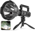 Rechargeable Spotlight, 99,000 Lumens Super Bright Handheld Led Flashlight, Outdoor Spot Light for Boating Camping