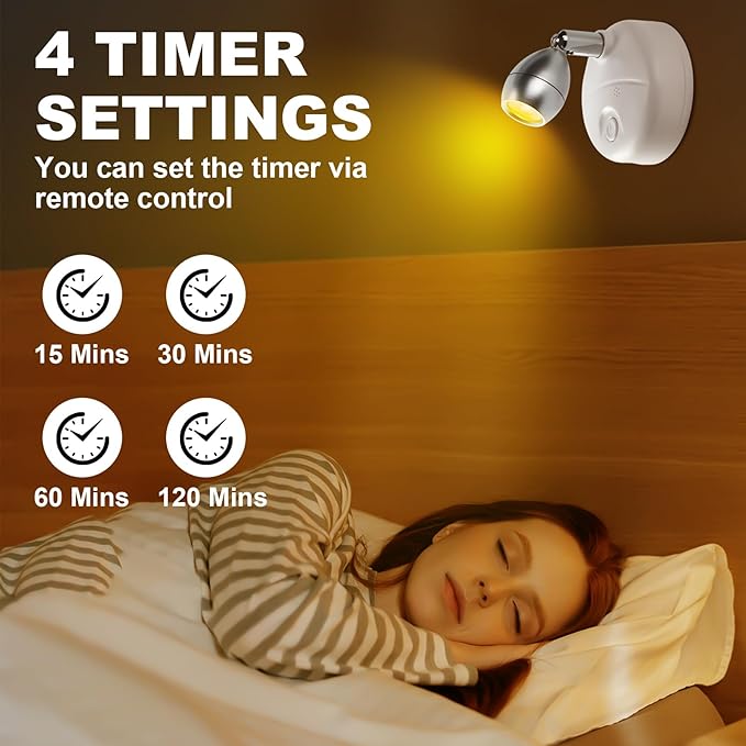 Hortsun 6 Pcs Mini Battery Operated Spotlights with 3 Remote Indoor Plant Wireless LED Spot Lights Rotatable Dimmable Accent Picture Lights for Wall Artwork Painting Display(White)