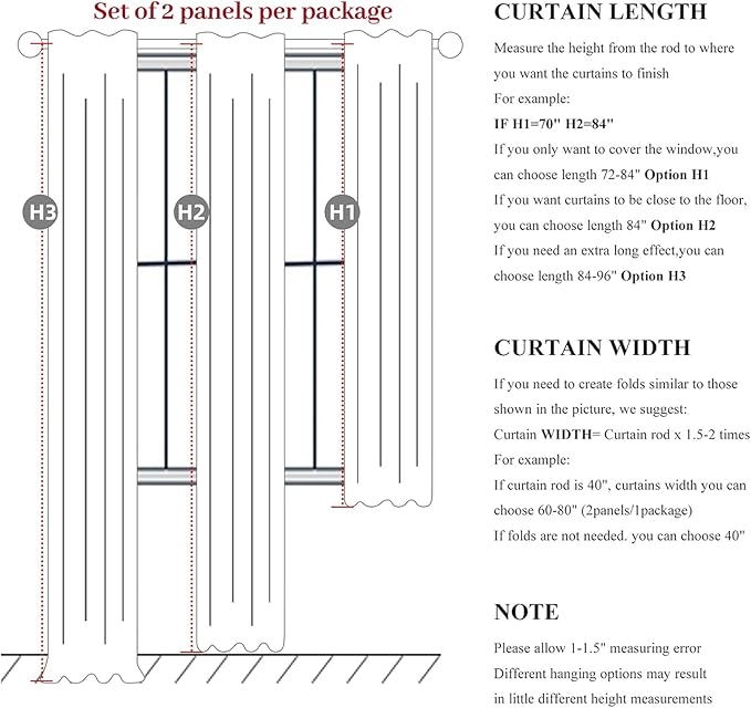Linen Blend Cream Colored Curtains 102 Inches Long for Dining Room 2 Panels Set, Blackout Farmhouse Country Pleated Window Drapes with Back Tab Rod Pocket 8-1/2 FT Length Slider Door Curtain
