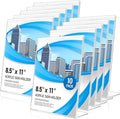 Acrylic Sign Holder 8.5 x 11 10 Pack, Double-Sided Clear Sign Holder Plastic Stands for Display, Table Sign Stands, T Shape Flyer Holder