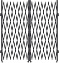 VEVOR Double Folding Security Gate, Lockable Scissor Gate with 360° Swivel Casters, Outdoor Barricade Steel Retractable Gates, for Entry Security, Garage, Warehouse & Pool, 155.12 x 86.81 in (W x H)