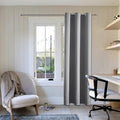 ChrisDowa Blackout Curtains 72 inches Long for Bedroom - Grommet Thermal Insulated Room Darkening Curtains for Living Room (1 Panel, Light Grey, 42 x 72 Inch)