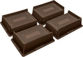Bed Risers 2 Inch Heavy Duty,Oversized Couch Risers, Extra Wide Furniture Risers for Sofa Table Desk Headboard Chair Lifting,Rectangle Risering Blocks Support 6000 lbs(4 Pack Brown)