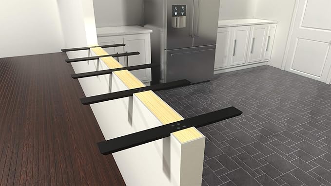 Solid Heavy Duty Flat Wall Counter Top Support Bracket, 1 Count, 12 inch, DIY Projects, Made with American Steel by The Original Granite Bracket