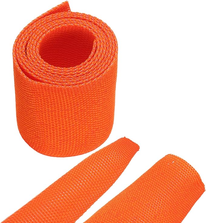 MECCANIXITY Braided Cable Sleeves Heat Shrinkable Fabric Sleeving, 1 3/8" 3ft Orange 2:1 Ratio Heat Shrinkable Cord Protector for Harness Cable, Network Cable Protection, Cable Management
