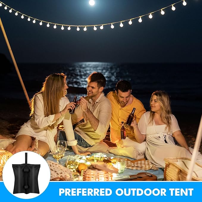 16 Pack 400 LBS Canopy Weight Bags for Canopy Tent Heavy Duty Leg Canopy Weight Sand Bags Black Canopy Support Frame Fixed Sandbag Windproof Sandbag for Patio Umbrella Base Sun Shelter