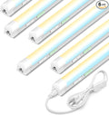 6 Pack 4FT Led Shop Lights,30W 3900LM 3000-6500K Tunable,T8 Tube Light with 6CCT,Milky Cover Linkable Fixture Lights for Workshop,Warehouse,Garage,Shop,Barn