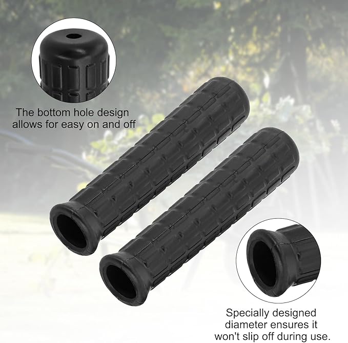 Rubber Handles for Wheelbarrow, 8-42mm Inner Diameter Wheelbarrow Handles Fit Most Wheelbarrows, Wheelbarrow Handle Grips Replacement(114 x 18mm)