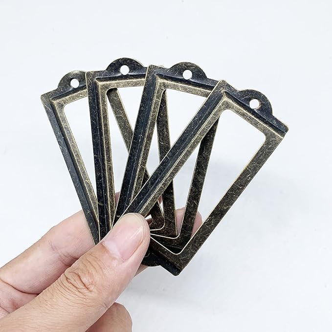 [24 Pack] Antique Bronze Office Library File Drawer Cabinet Card Tag Label Holder Metal Frame 83mm x 30mm