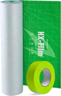 39"x200' Heavy-Duty Floor Protection | Construction Grade Carpet Protector | Drop Cloth Plastic Film for Hardwood Floors | Waterproof Painters Covering with No Residue(Mint Green)