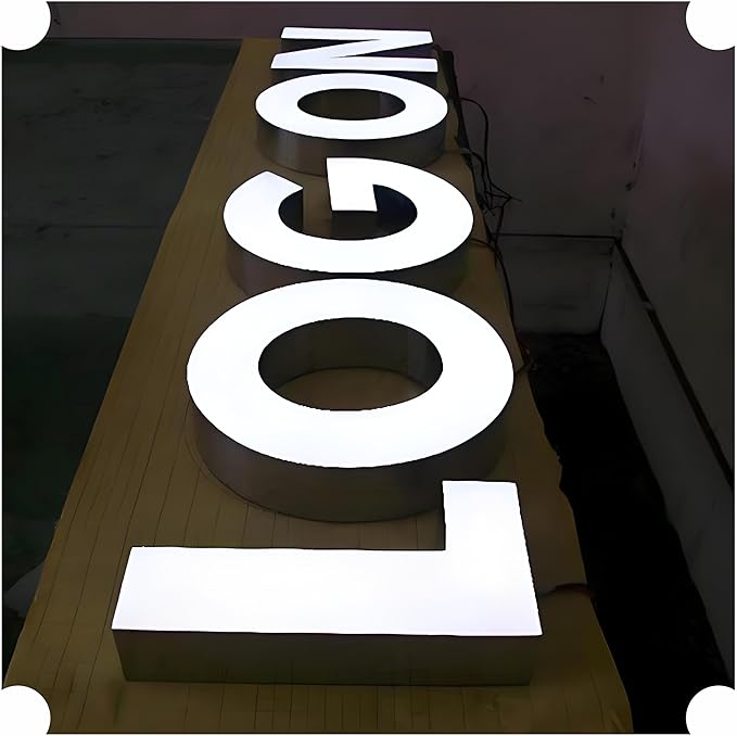 jimeiguang Custom LED Channel Letters Outdoor Waterproof Lighted Letter for Storefront Business Sign 12V Lighted Super Bright (10 letters)